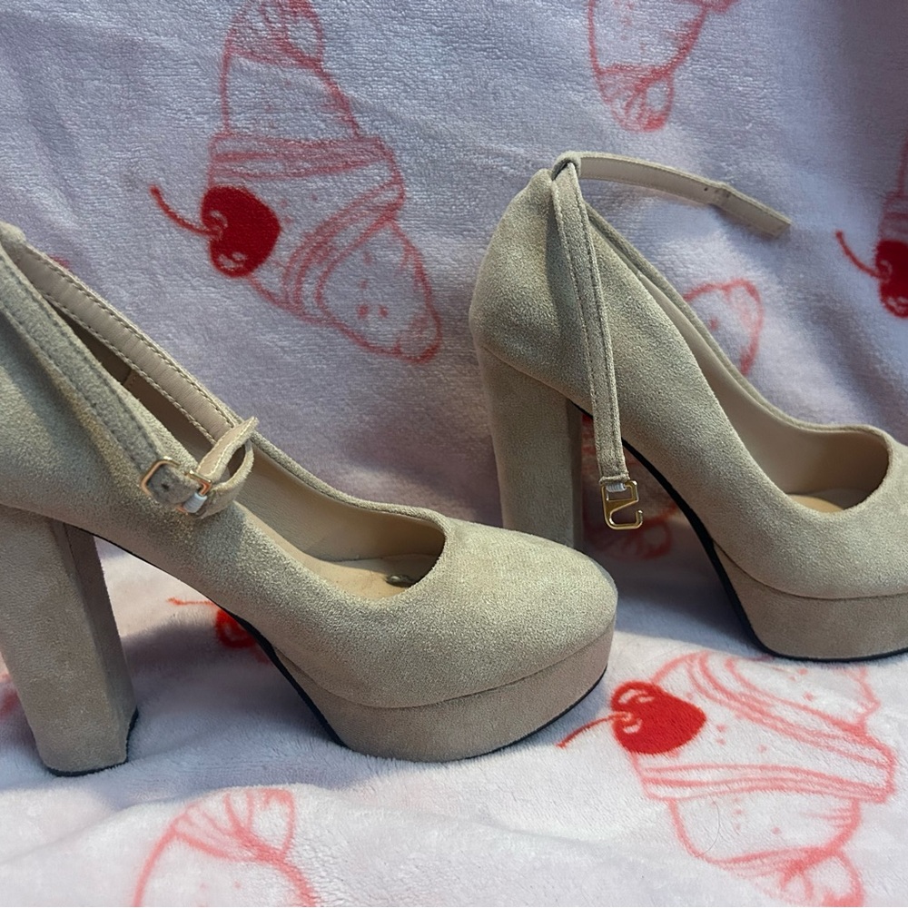 5 inch chunky platform heel